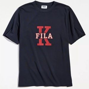 KROST X FILA Urban Outfitters Exclusive Oversized T-Shirt Navy Sz XS NWT